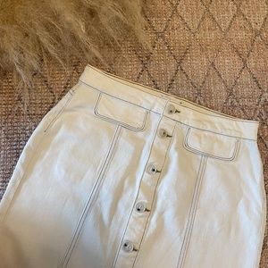 Paige Denim White Skirt